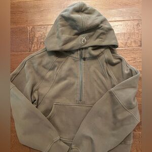Lululemon oversized scuba half zip Rare artifact neutral brown color size XS/S